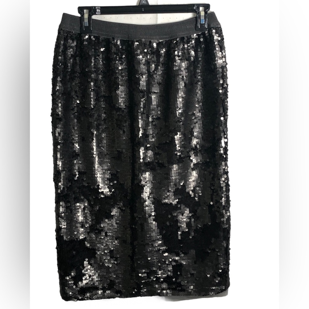 Who What Wear Black Sequin Skirt